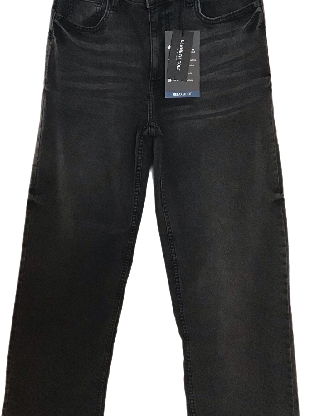Kenneth Cole Black Relaxed-Fit Straight Jeans
